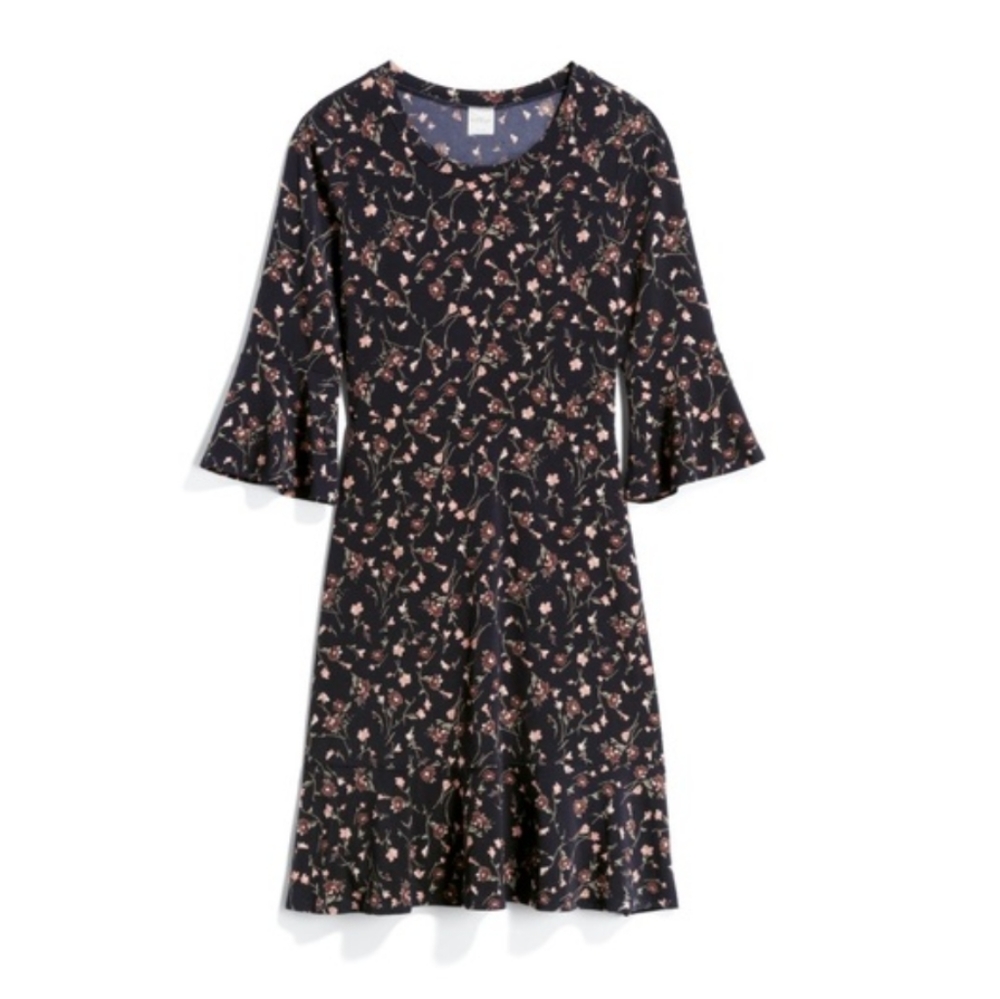 Kaileigh - Floral Mid-length sleeve dress